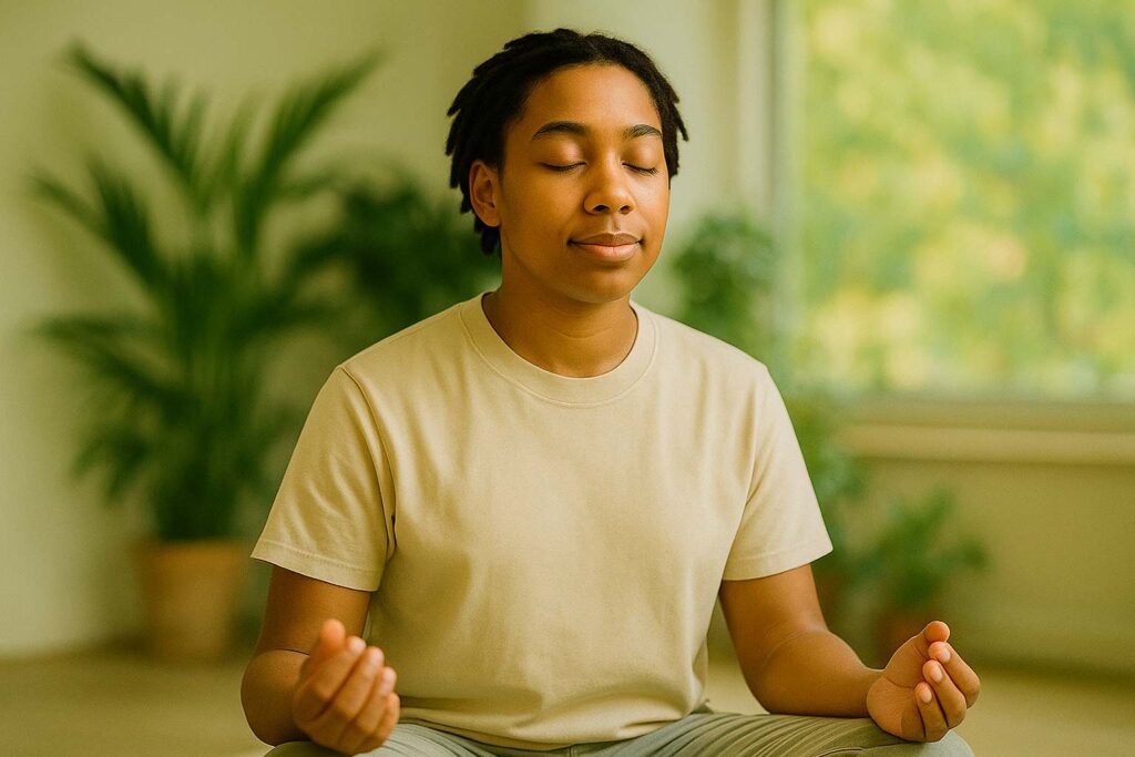 young adult meditating (2)