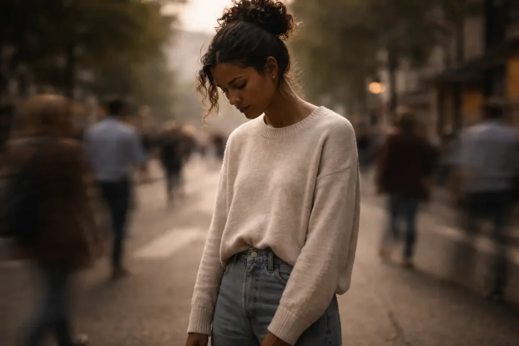 A quiet moment reflecting the deep exhaustion of chronic burnout